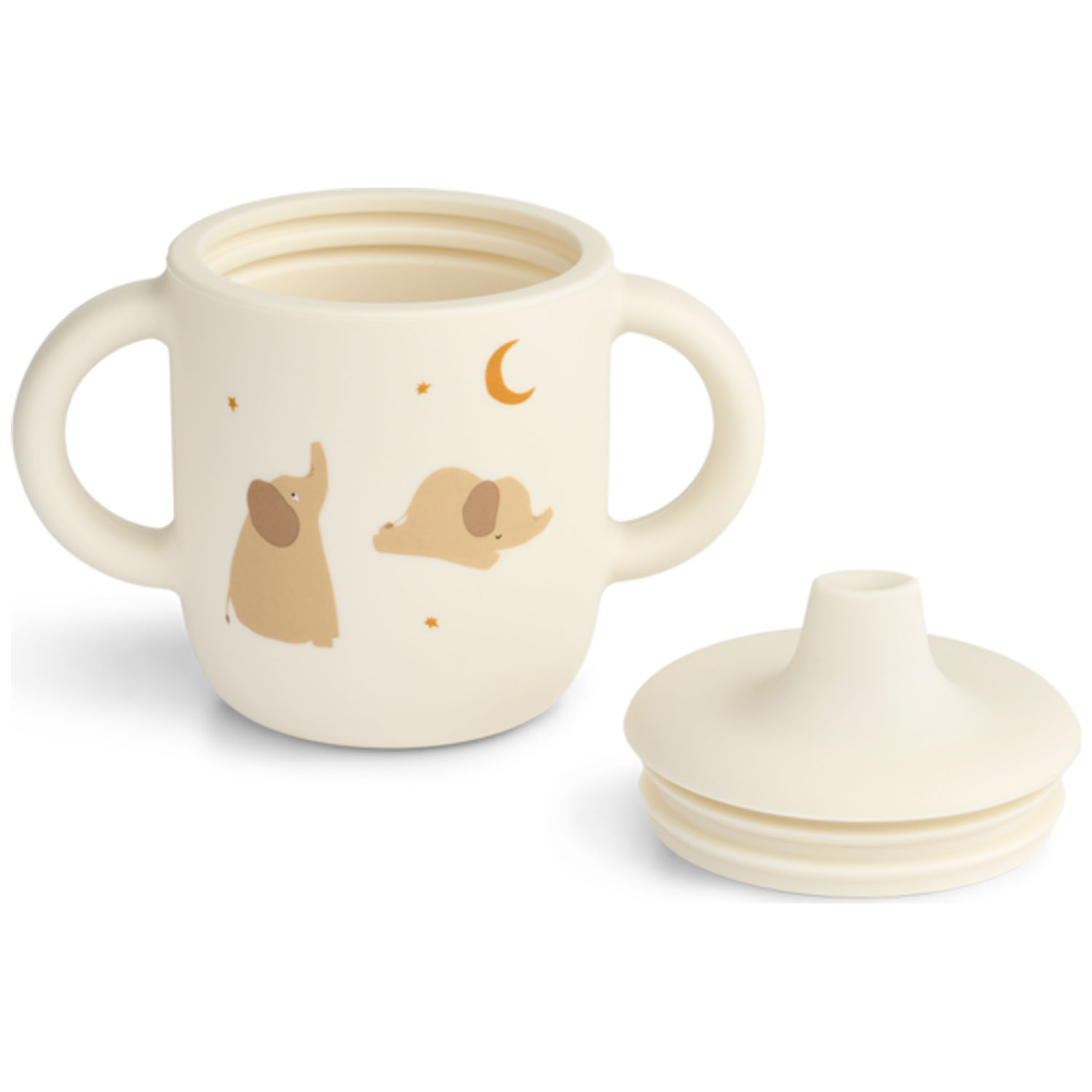 Tasse à bec en silicone Neil Elephant Crème de la crème (Liewood) - Image 4