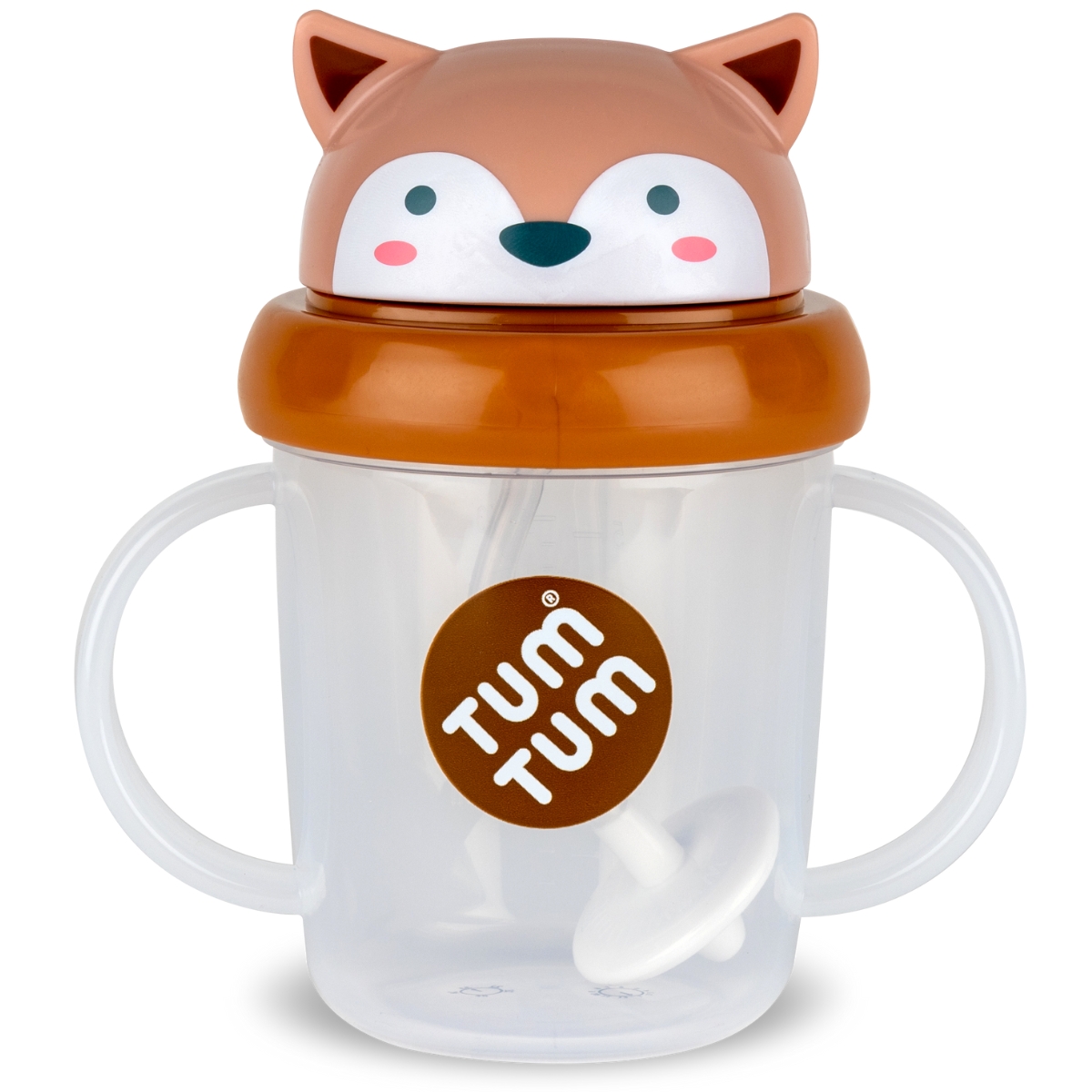 Tasse antifuite avec paille lestée Renard (200 ml) (Tum Tum) - Couverture