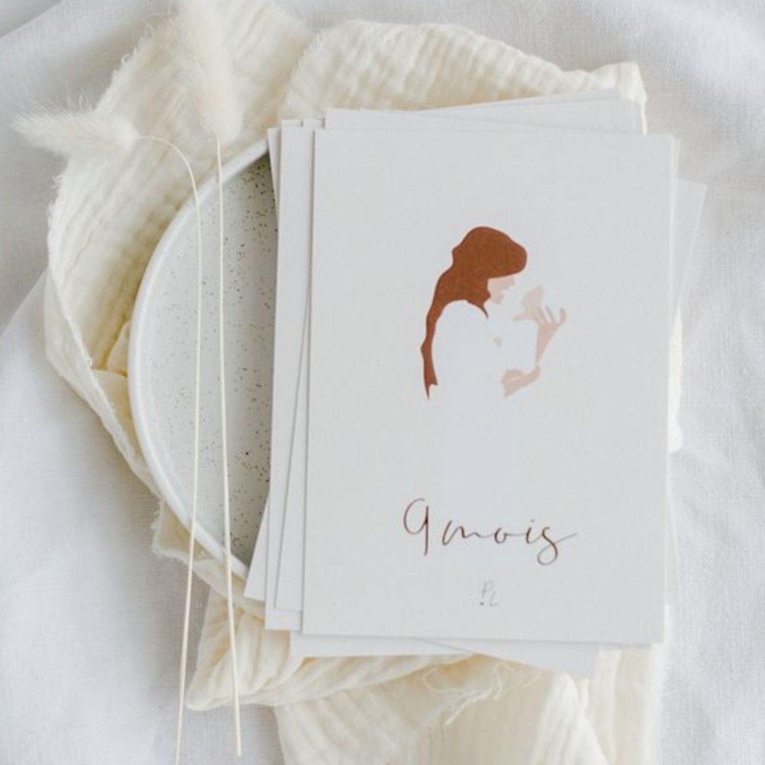 Cartes étapes grossesse 9 Mois (Pleine Lune) - Image 1