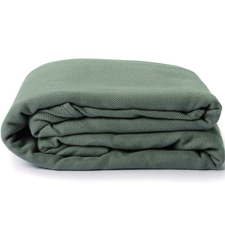 Echarpe de portage tissée en coton bio vert eucalyptus (4,60 m) (NéoBulle) - Image 1