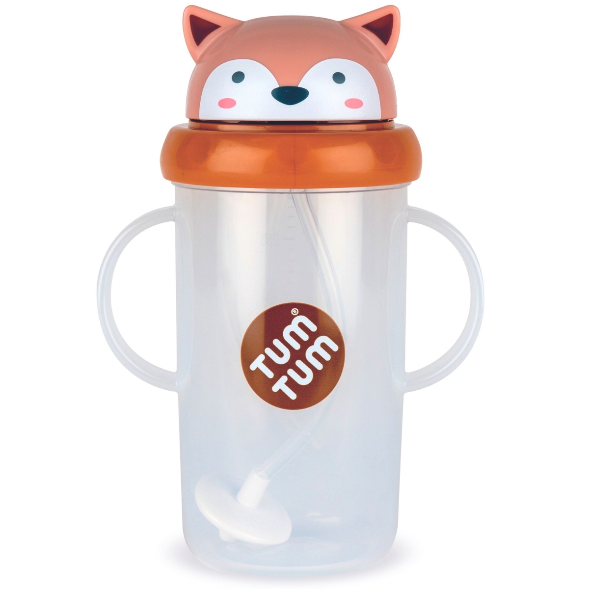 Tum Tum - Tasse antifuite avec paille lestée Renard (300 ml)