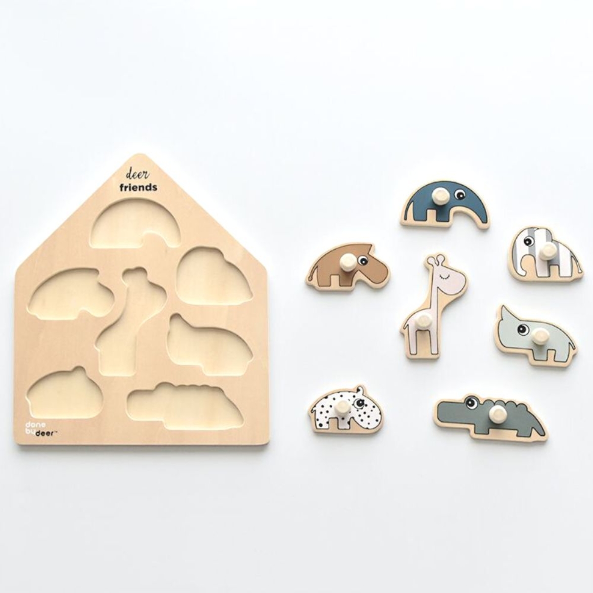 Puzzle à encastrer en bois Deer Friends (7 pièces) (Done by deer) - Image 6