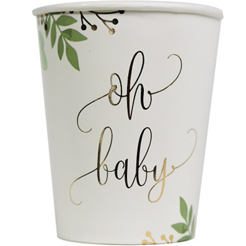 Arty Fêtes Factory - Lot de 8 gobelets en carton Oh Baby