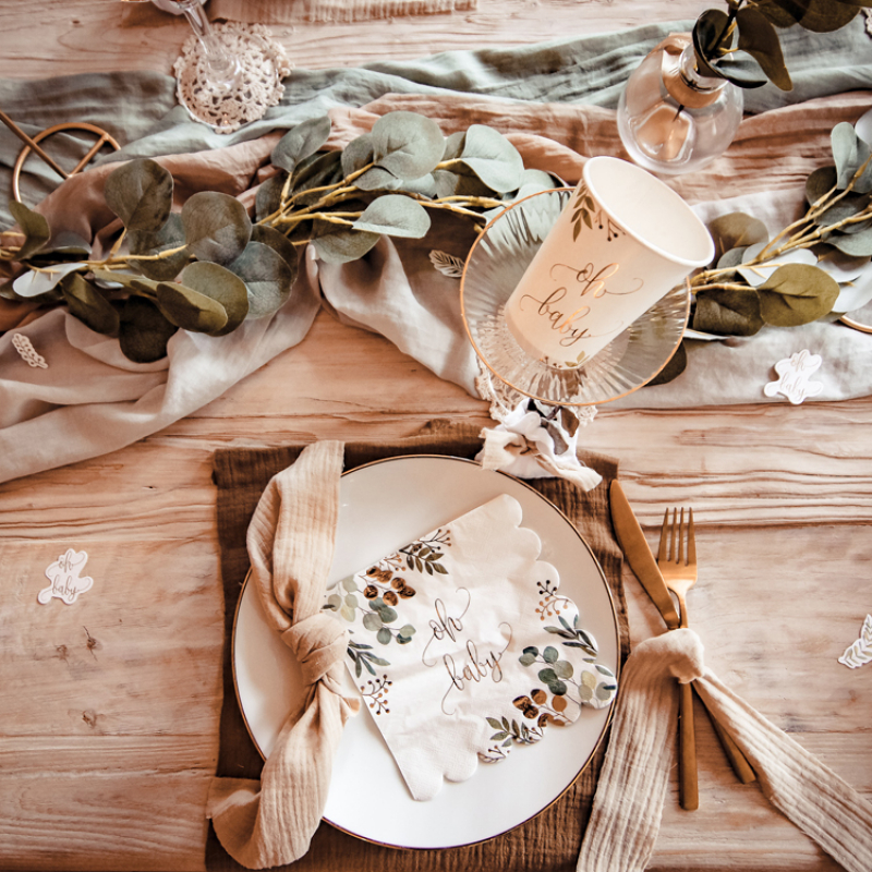 Lot de 8 gobelets en carton Oh Baby (Arty Fêtes Factory) - Image 2