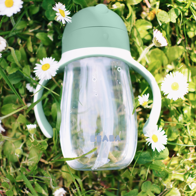 Gourde à paille vert sauge (300 ml) (Béaba) - Image 3