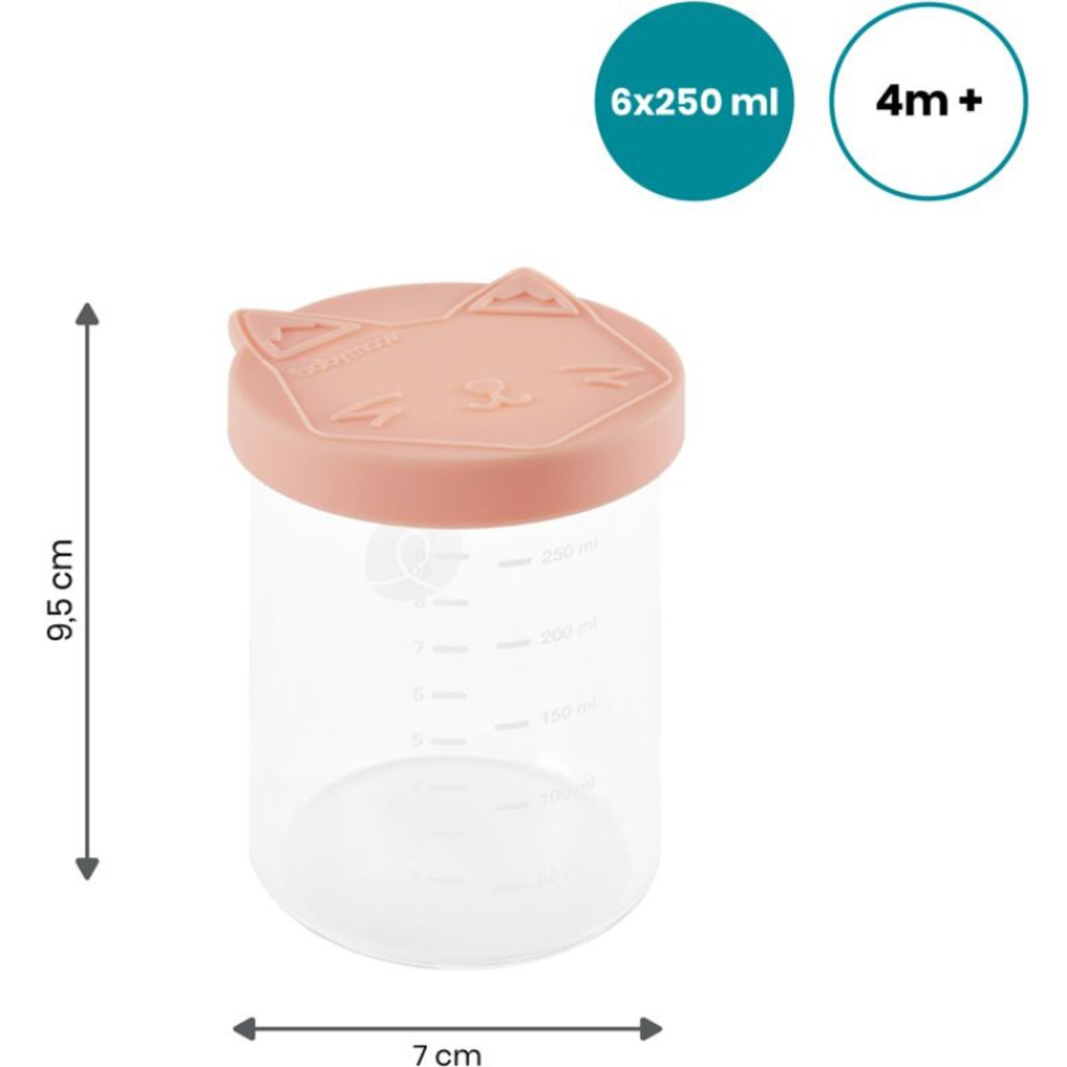 Lot de 6 pots de conservation Isy Bowls (250 ml) (Babymoov) - Image 2