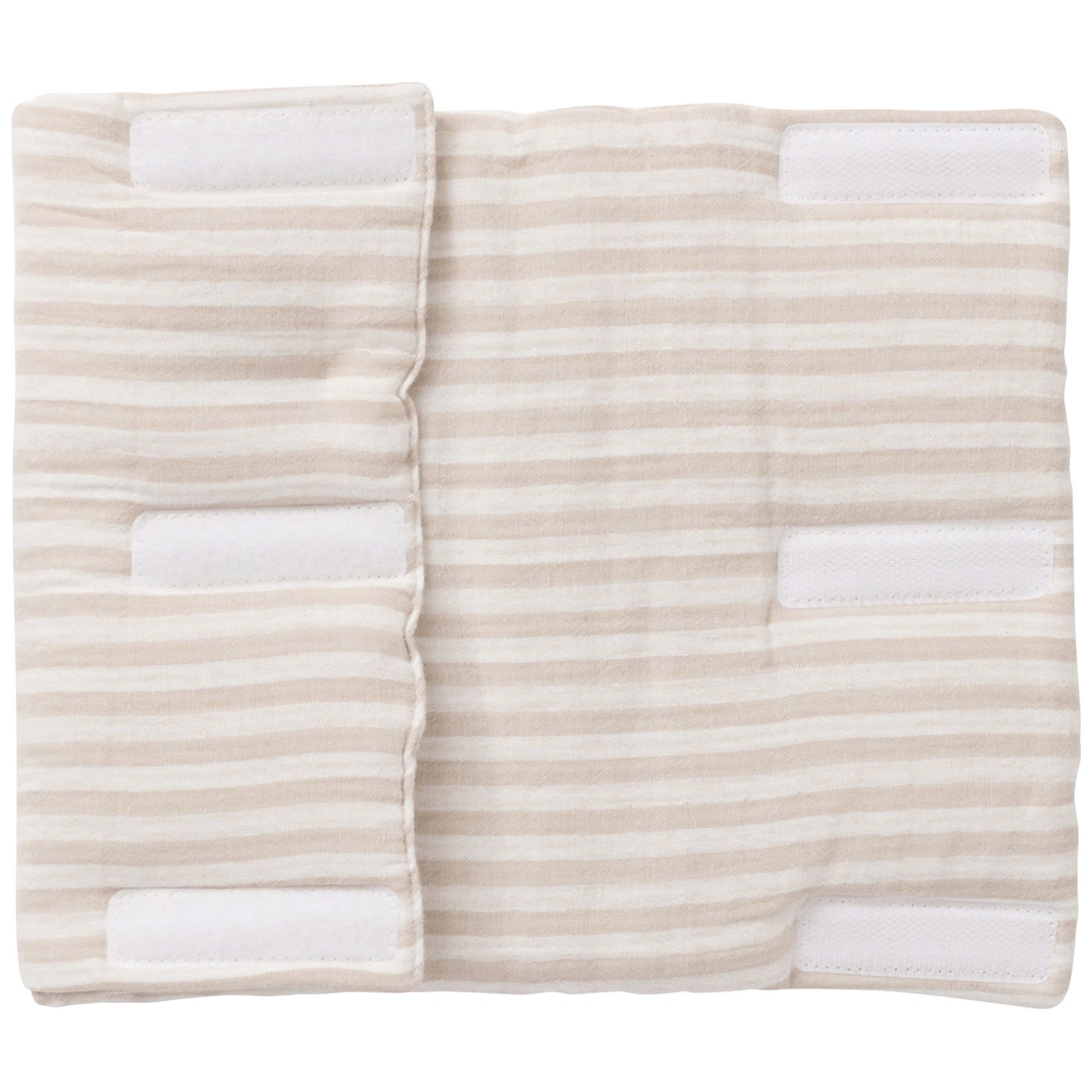 Tour de lit modulable et respirant gaze beige rayé galet (Bb&Co) - Image 3