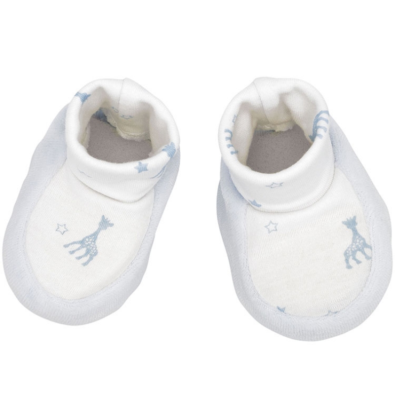 Chaussons de naissance bleus Sophie la girafe (0-1 mois) (Trois Kilos Sept) - Image 1