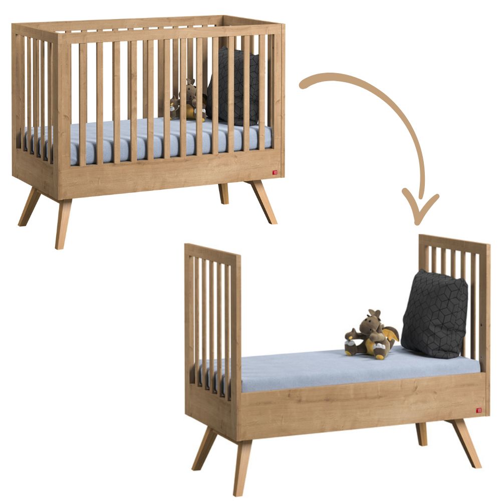 Lit bébé évolutif Nautis bois (70 x 140 cm) (Vox) - Image 1