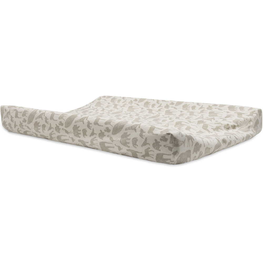 Jollein - Housse matelas à langer en jersey Animals Nougat (50 x 70 cm)