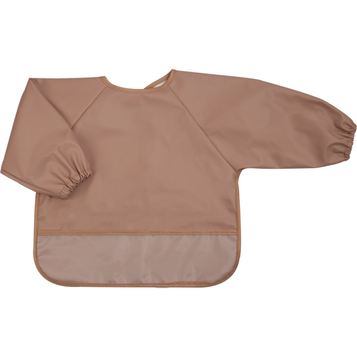 Trois Kilos Sept - Bavoir plastifié manches longues Terracotta