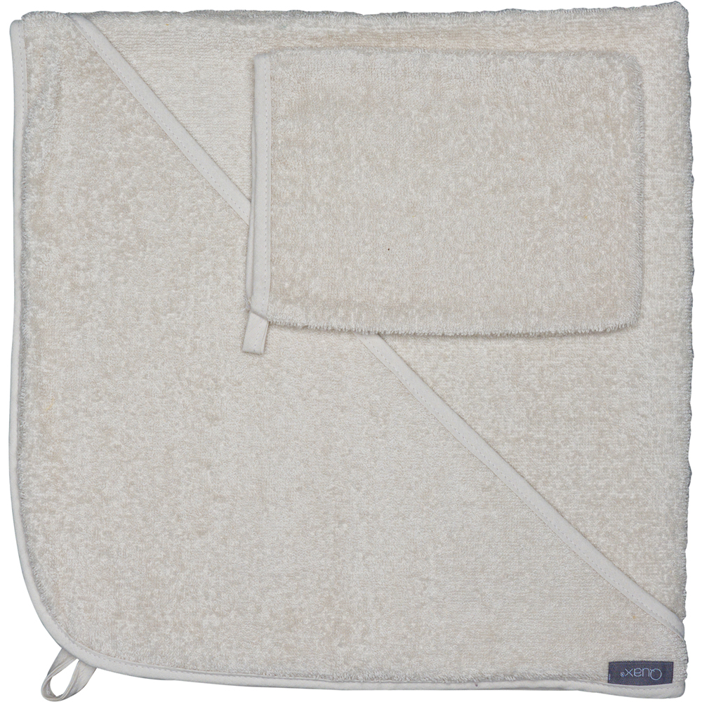 Cape de bain + gant Argile (75 x 75 cm) (Quax) - Image 1