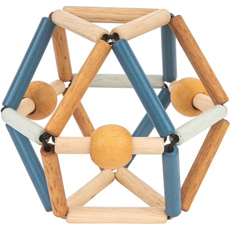 Balle de préhension en bois Bass & Bass Deep blue Grabber (Trousselier) - Image 1