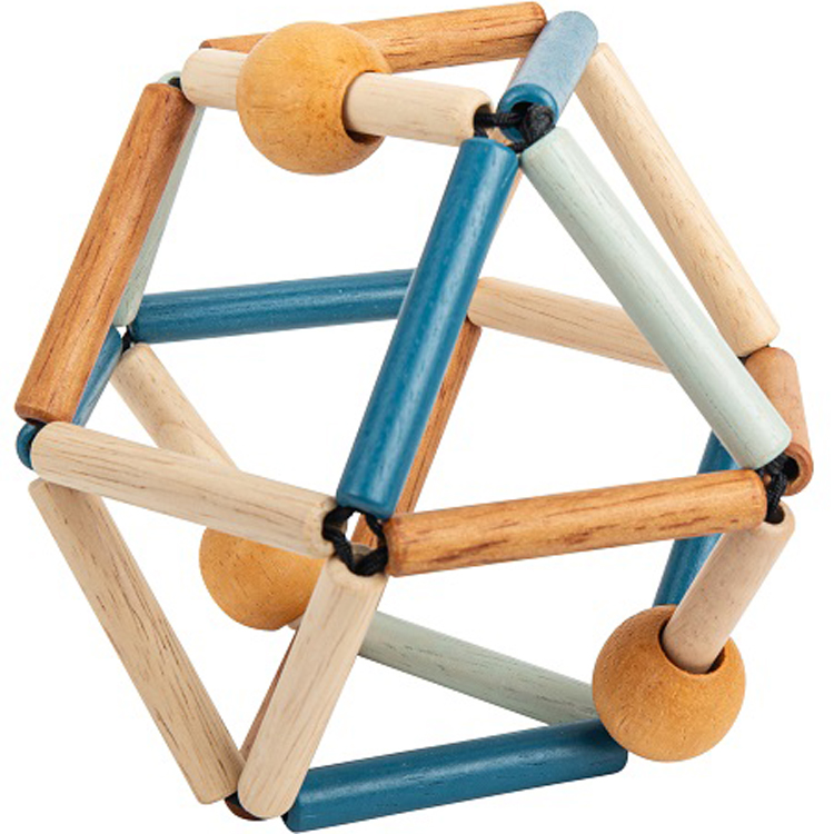 Balle de préhension en bois Bass & Bass Deep blue Grabber (Trousselier) - Image 3
