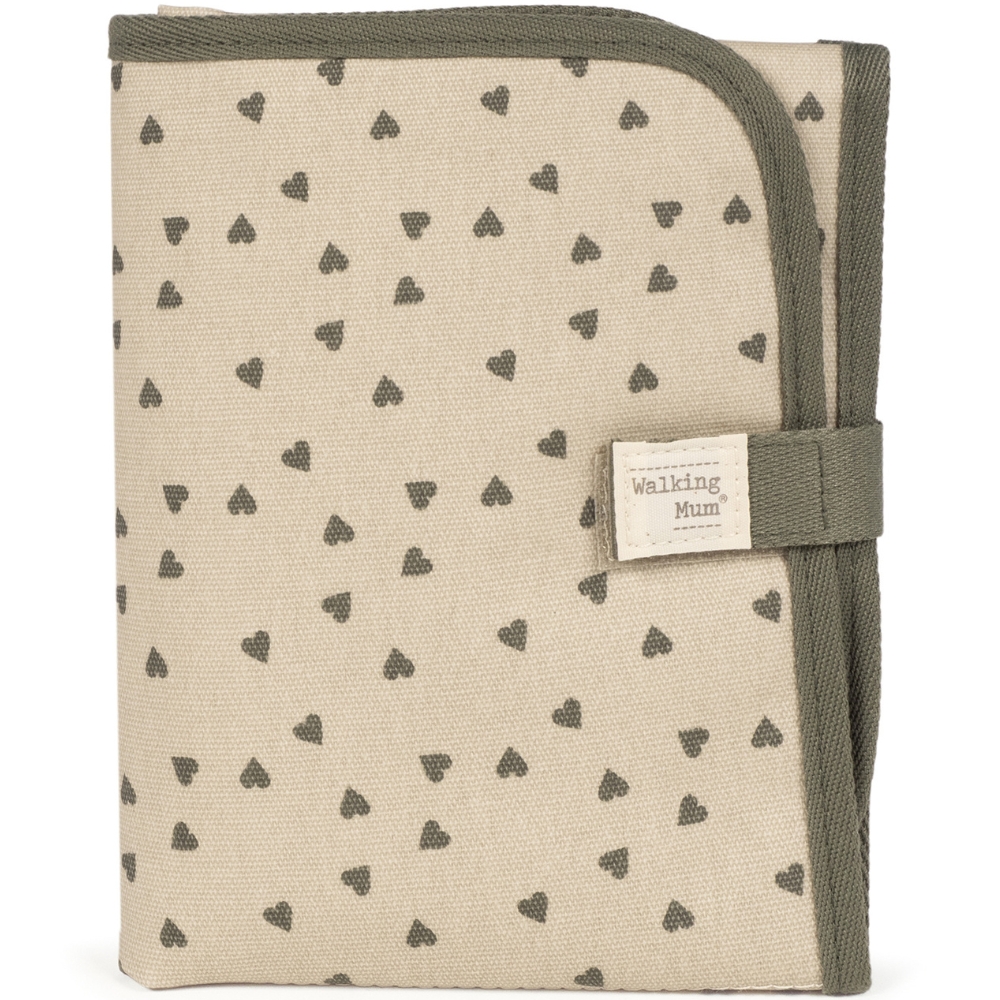 Tapis à langer coeurs Poppy Mousse