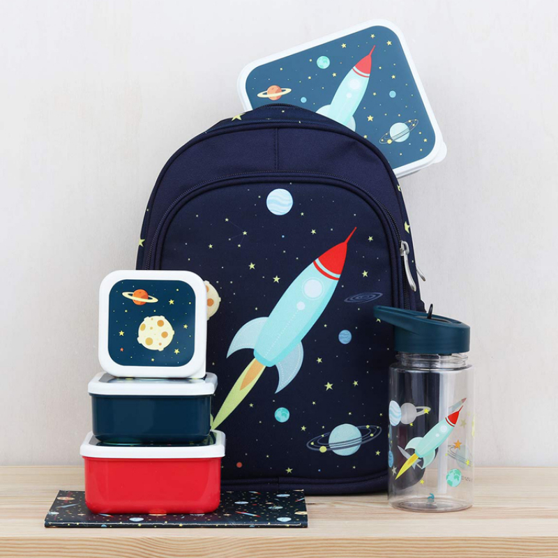 Lot de 4 boîtes à goûter Espace (A Little Lovely Company) - Image 4