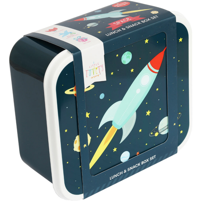 Lot de 4 boîtes à goûter Espace (A Little Lovely Company) - Image 7