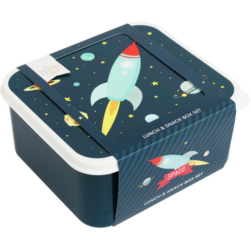 Lot de 4 boîtes à goûter Espace (A Little Lovely Company) - Image 8