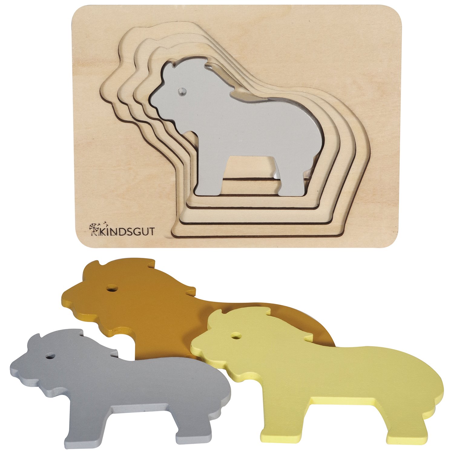 Puzzle en bois Lion (6 pièces)