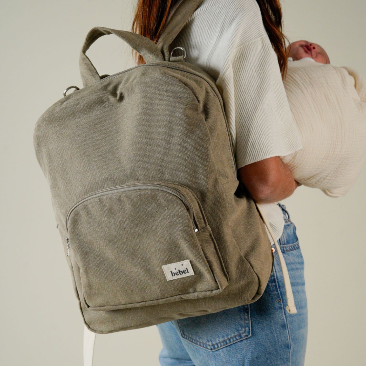 Sac à dos à langer Nomade Beige (BEBEL) - Image 4