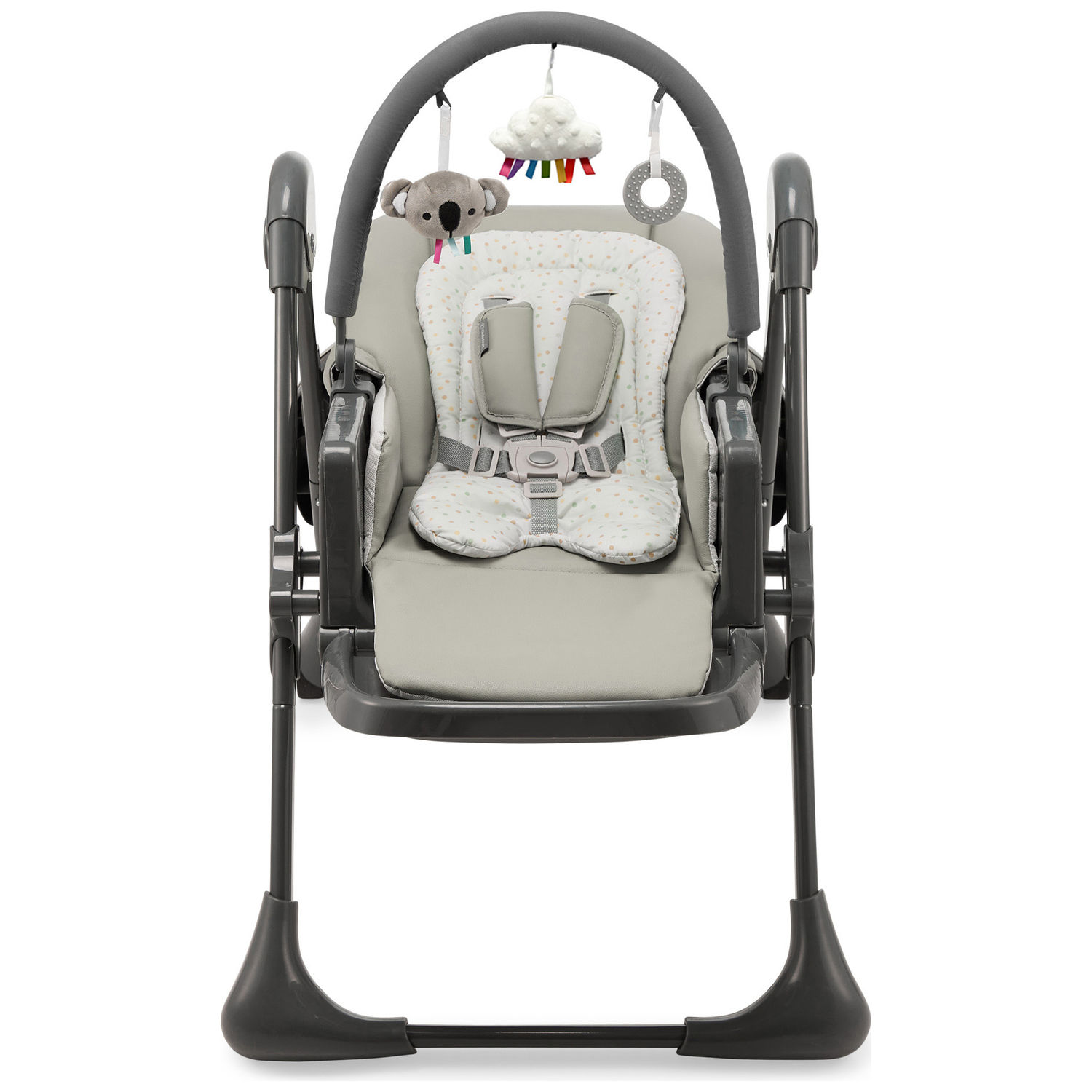 Chaise haute 2 en 1 Tummie Grey (Kinderkraft) - Image 2