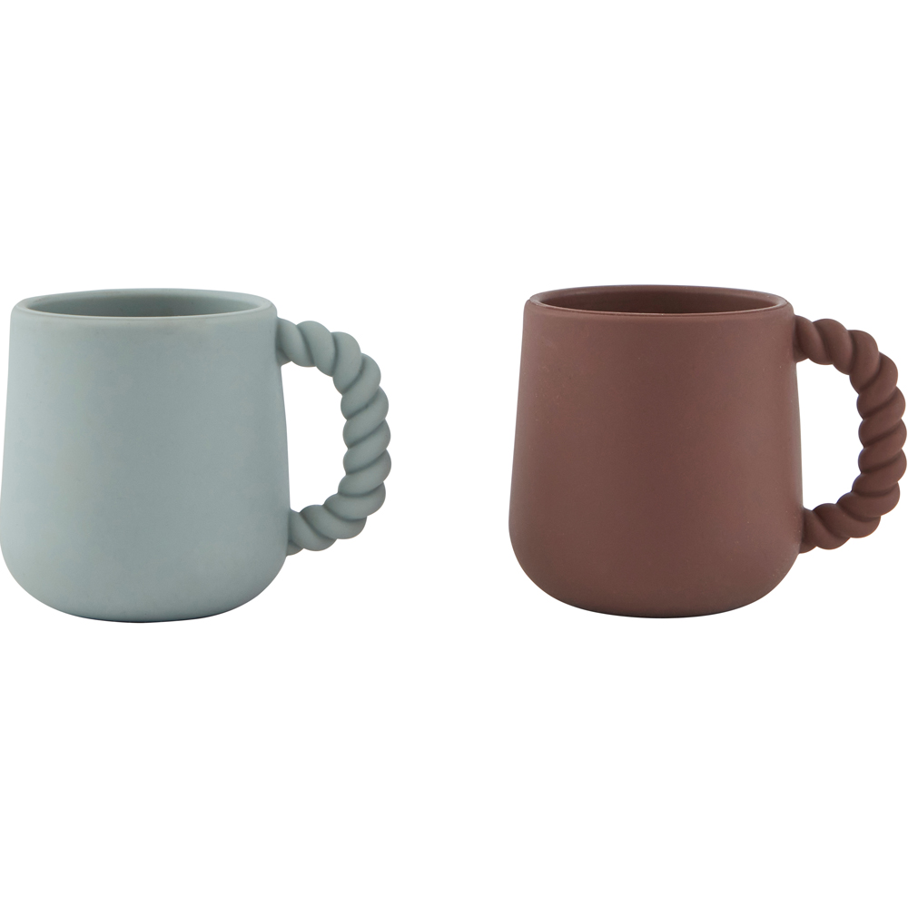 OYOY Mini - Lot de 2 tasses en silicone Mellow Choko