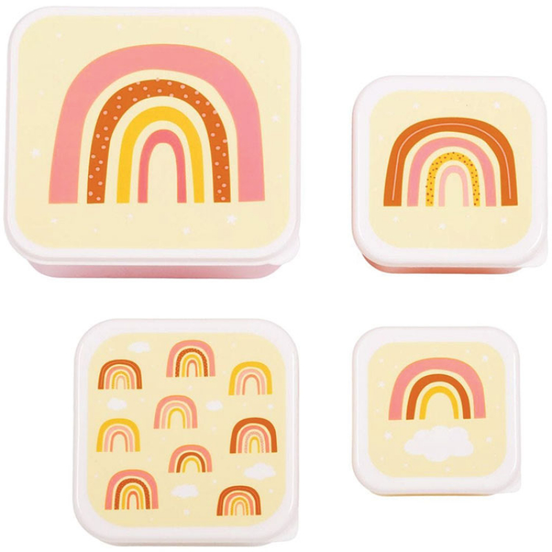 Lot de 4 boîtes à goûter Arc-en-ciel (A Little Lovely Company) - Image 6