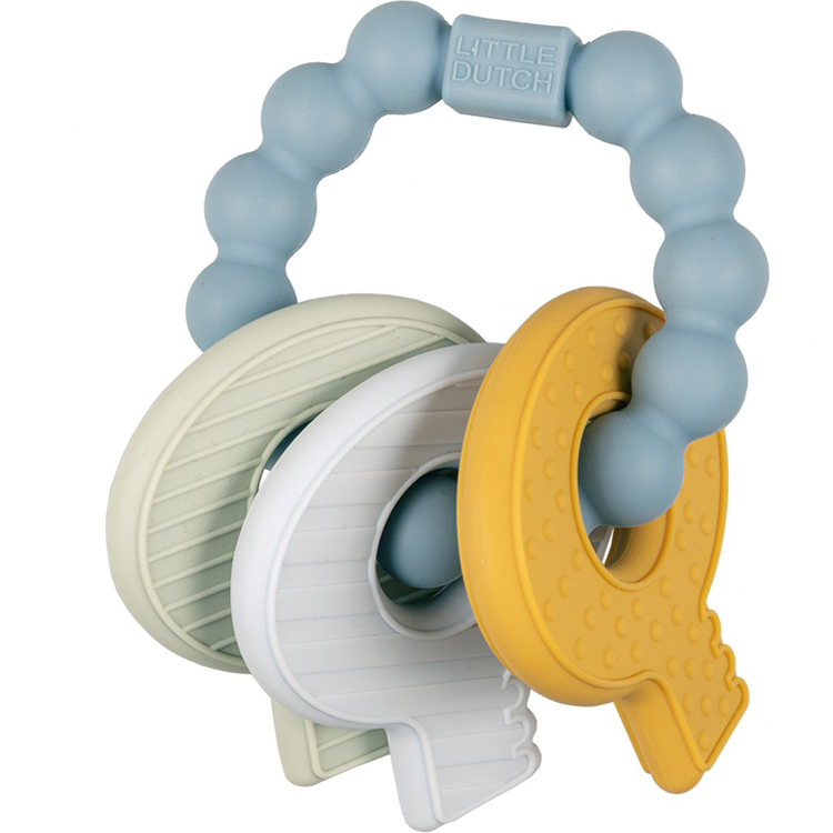 Hochet de dentition trousseau de clefs bleu (Little Dutch) - Image 1