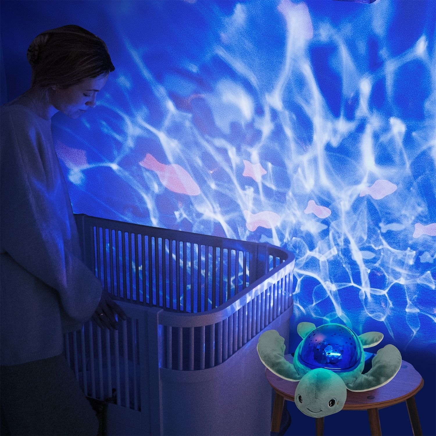 Veilleuse peluche bruits blancs Aqua dream tortue rechargeable (Pabobo) - Image 3