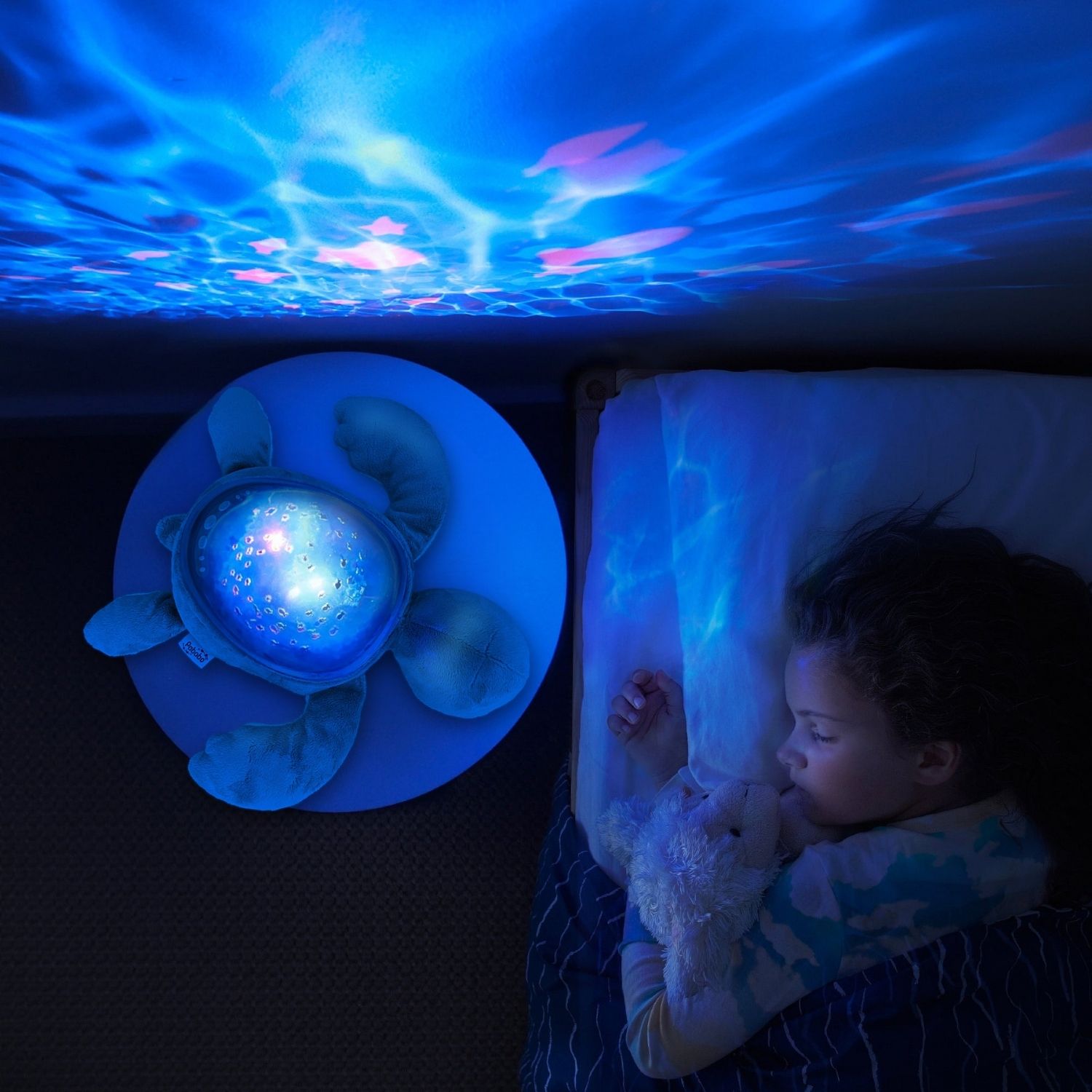 Veilleuse peluche bruits blancs Aqua dream tortue rechargeable (Pabobo) - Image 2