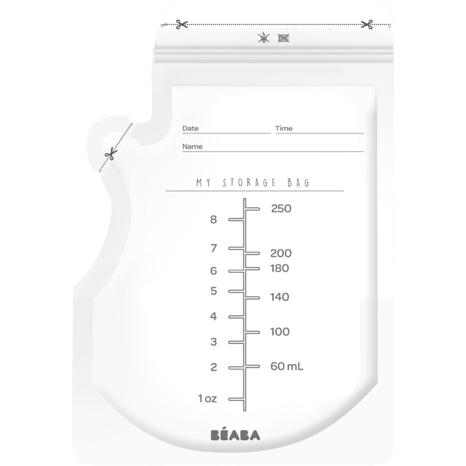 Béaba - Lot de 50 sachets de conservation pour lait maternel 250ml