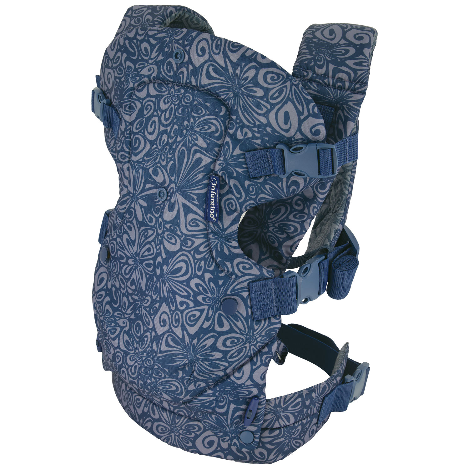 Porte bébé Flip 4 en 1 Navy Floral (Infantino) - Image 6