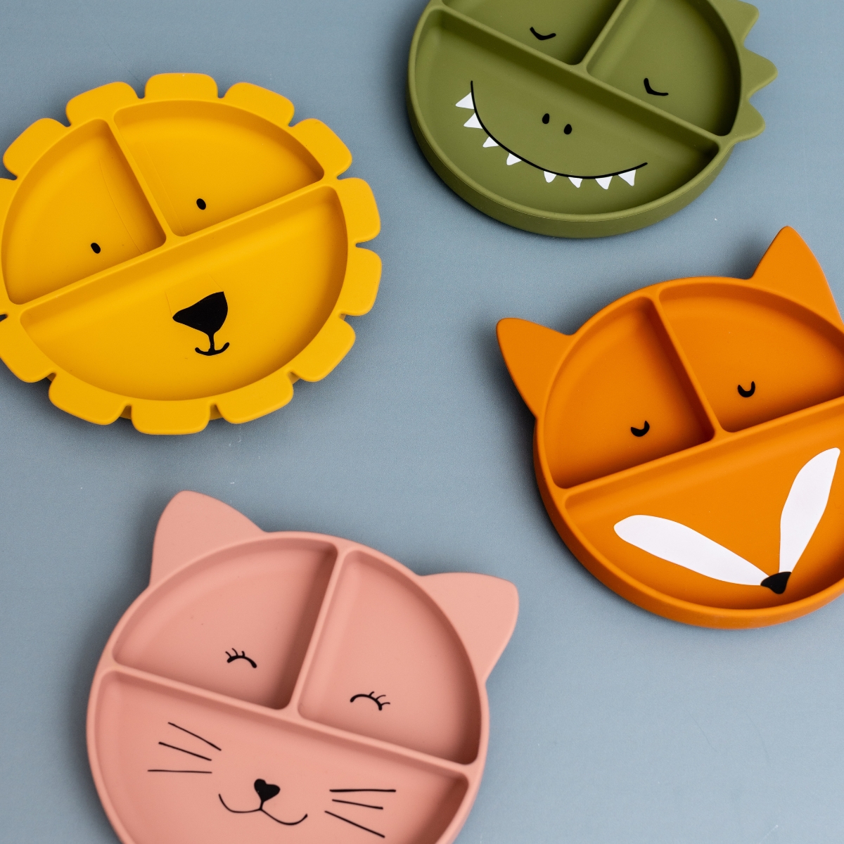 Assiette à compartiments en silicone Mr. Fox (Trixie) - Image 1