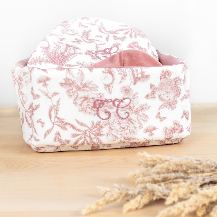 Panier de toilette Toile de Jouy (25 x 25 cm) (Tartine et Chocolat) - Image 1