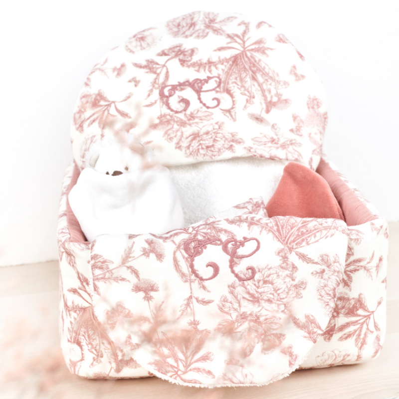Panier de toilette Toile de Jouy (25 x 25 cm) (Tartine et Chocolat) - Image 5