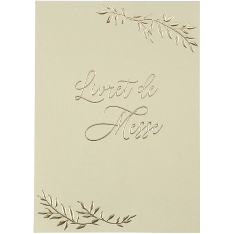 Arty Fêtes Factory - Lot de 10 livrets de messe Jolis Brins vert sauge et or