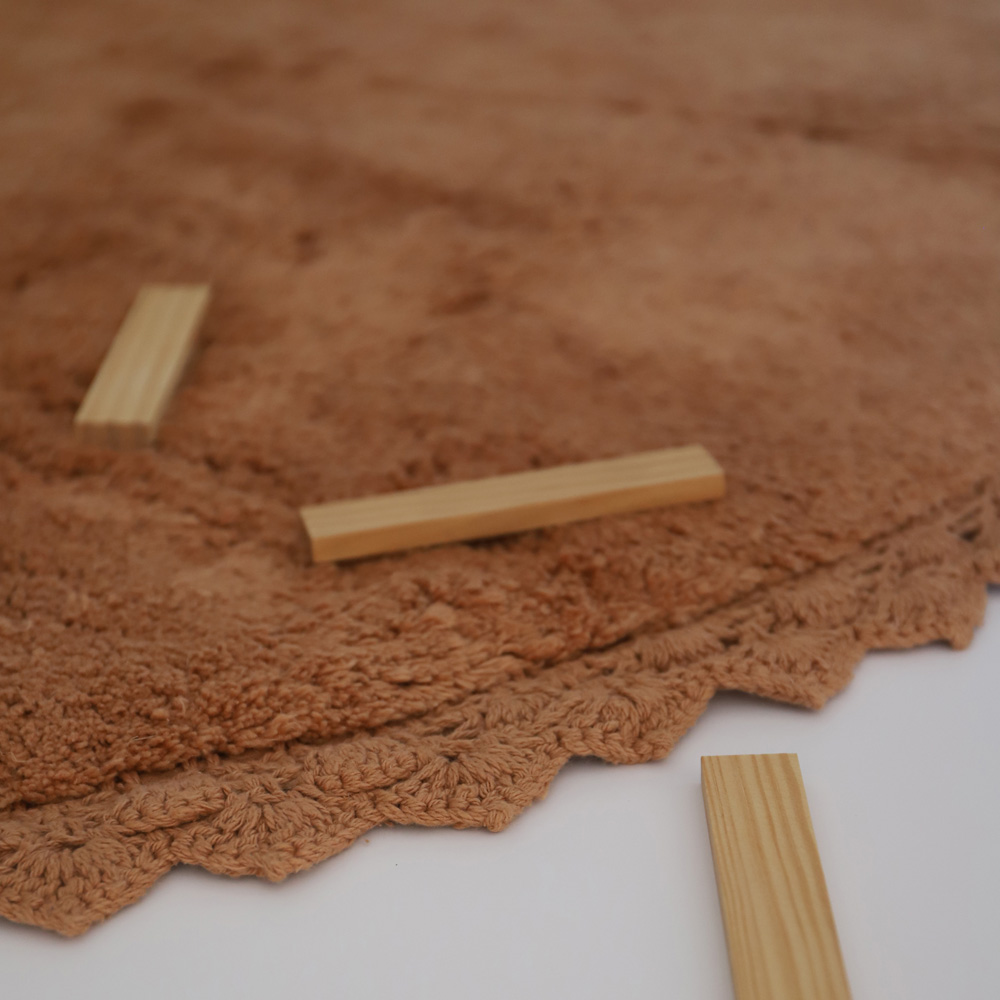 Tapis rond Perla Toffee (110 cm) (Nattiot) - Image 3