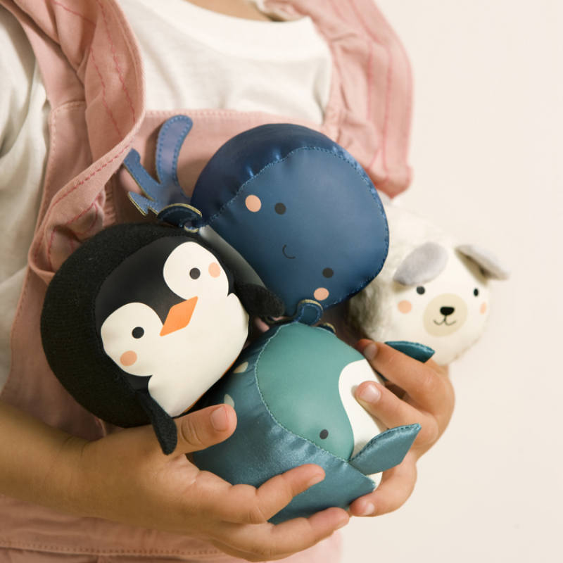 Lot de 4 balles doudous Océan Doodballs (Little Big Friends) - Image 3