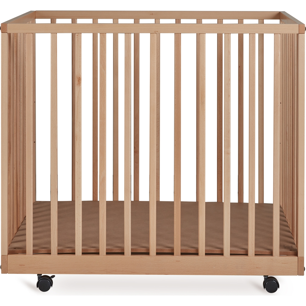 Parc Mori avec roulettes Naturel (95 x 75 cm) (Quax) - Image 4