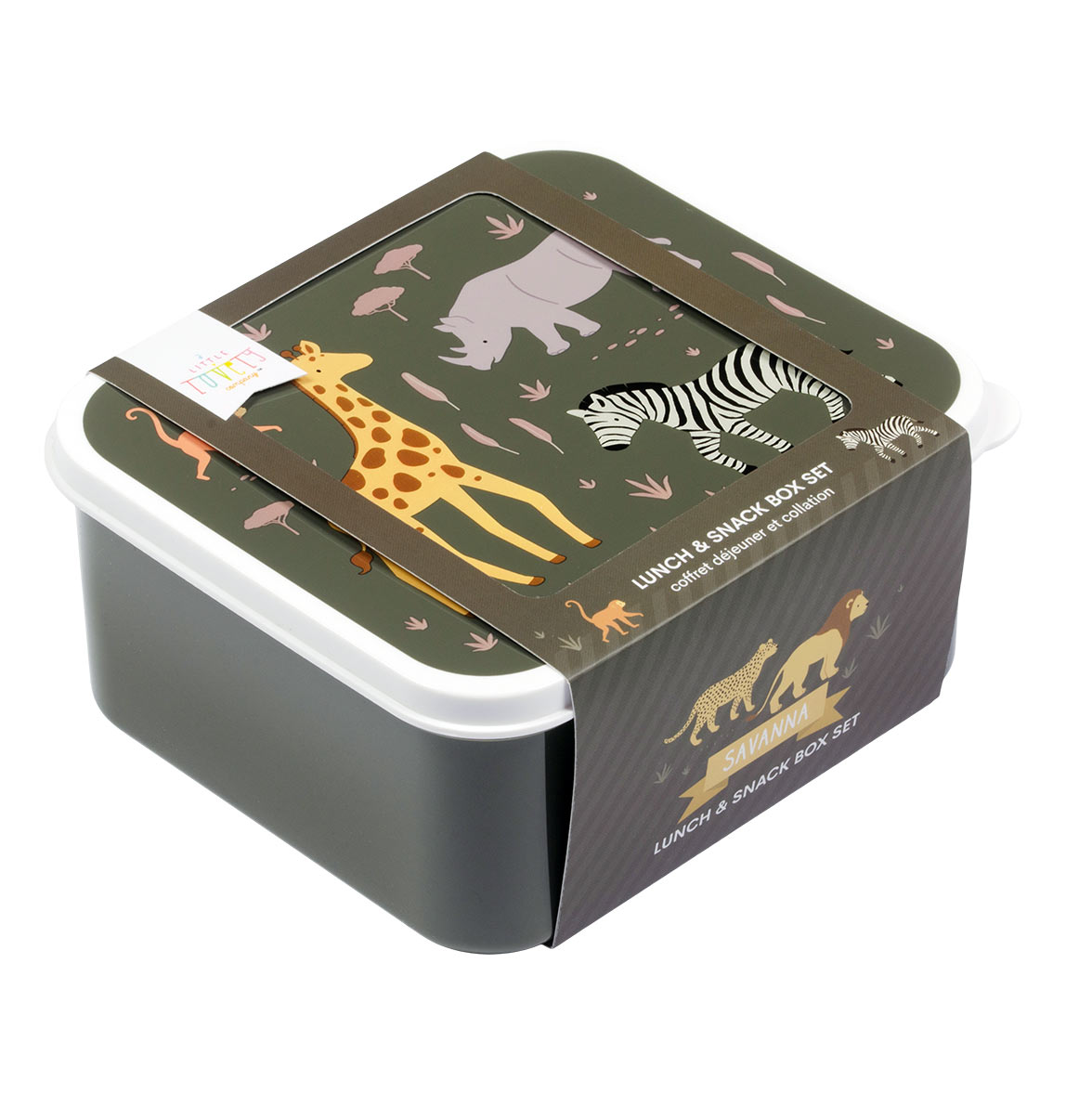 Lot de 4 boîtes à goûter Savane (A Little Lovely Company) - Image 8