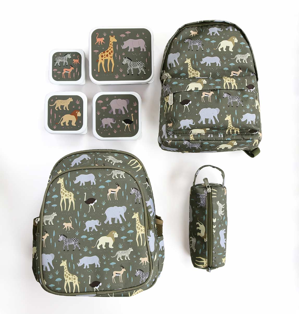 Lot de 4 boîtes à goûter Savane (A Little Lovely Company) - Image 5