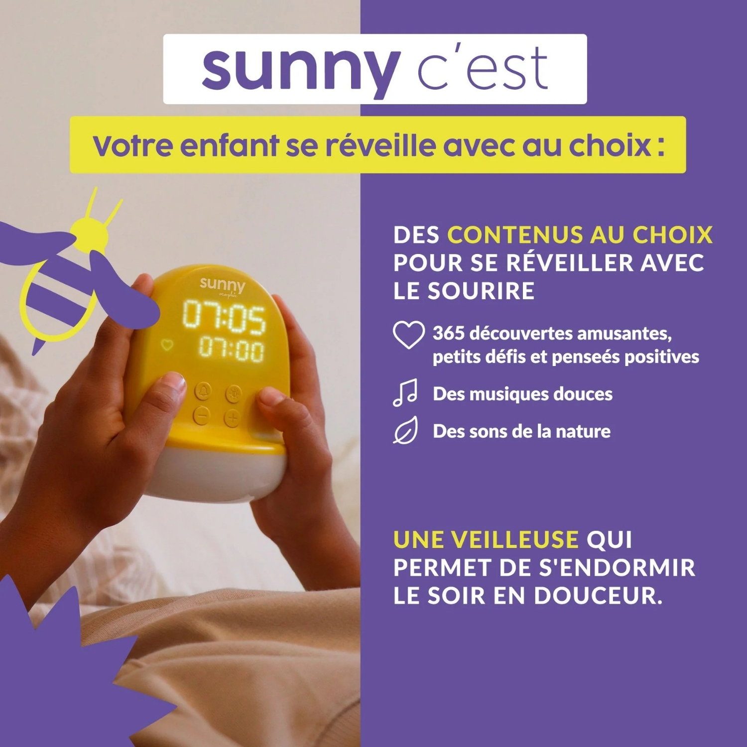 Réveil enfant Sunny (dès 3 ans) (Morphée) - Image 6
