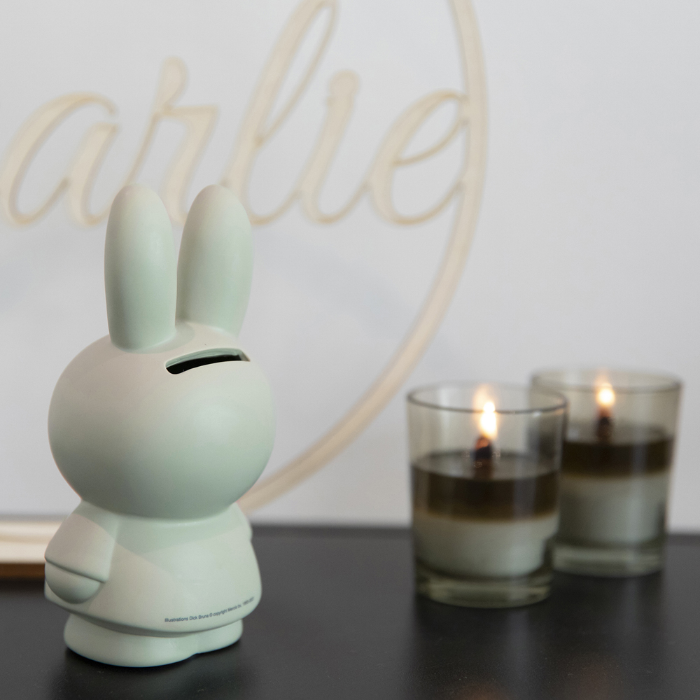 Tirelire Miffy warm eucalyptus (19 cm) (Atelier Pierre Junior) - Image 4