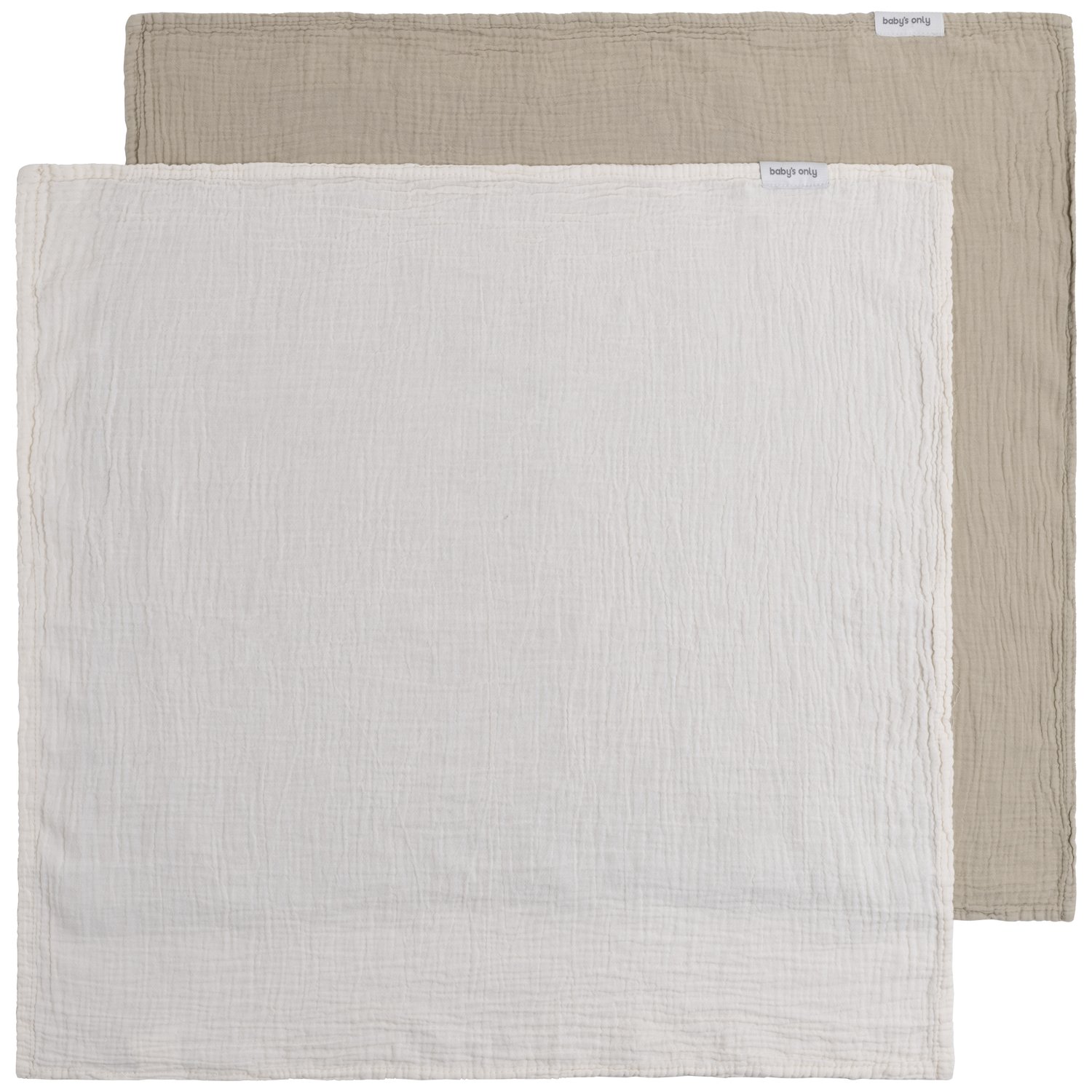 Baby's Only - Lot de 2 langes Tender Beige-Linen (65 x 65 cm)