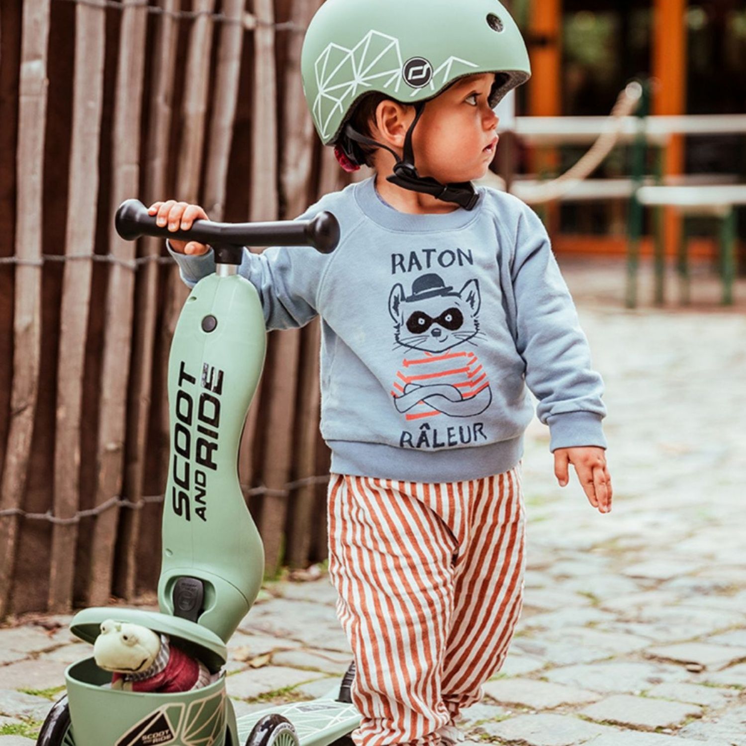 Porteur évolutif en Highwaykick 1 Lifestyle Green Lines (Scoot and ride) - Image 2