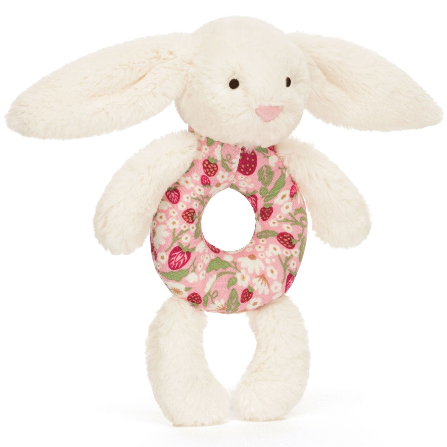 Hochet Lapin en fleurs Crème (18 cm) (Jellycat) - Image 1
