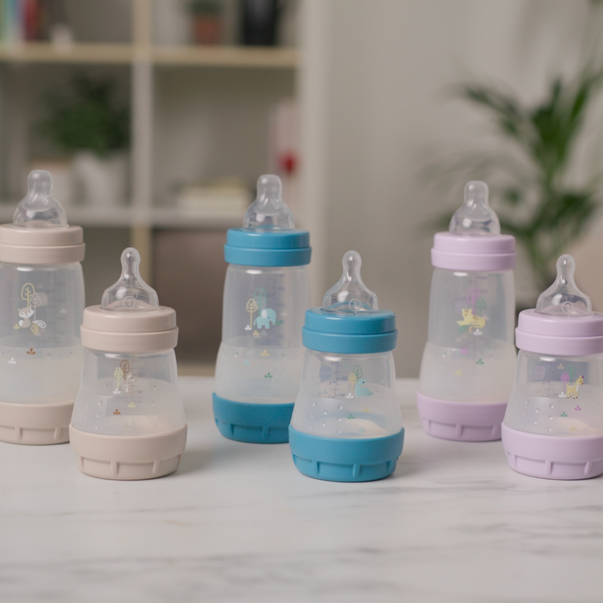 3 biberons Easy Start 260ml Océan+Océan+Sable Tétine débit 2 (Mam) - Image 3