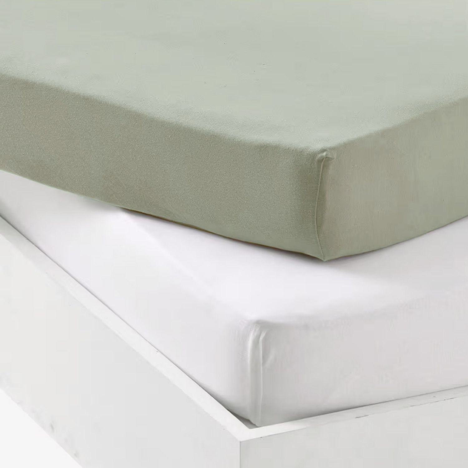 Lot alèse et drap housse Blanc-Ginky (70 x 140 cm) (Mon P'tit Dodo) - Image 1