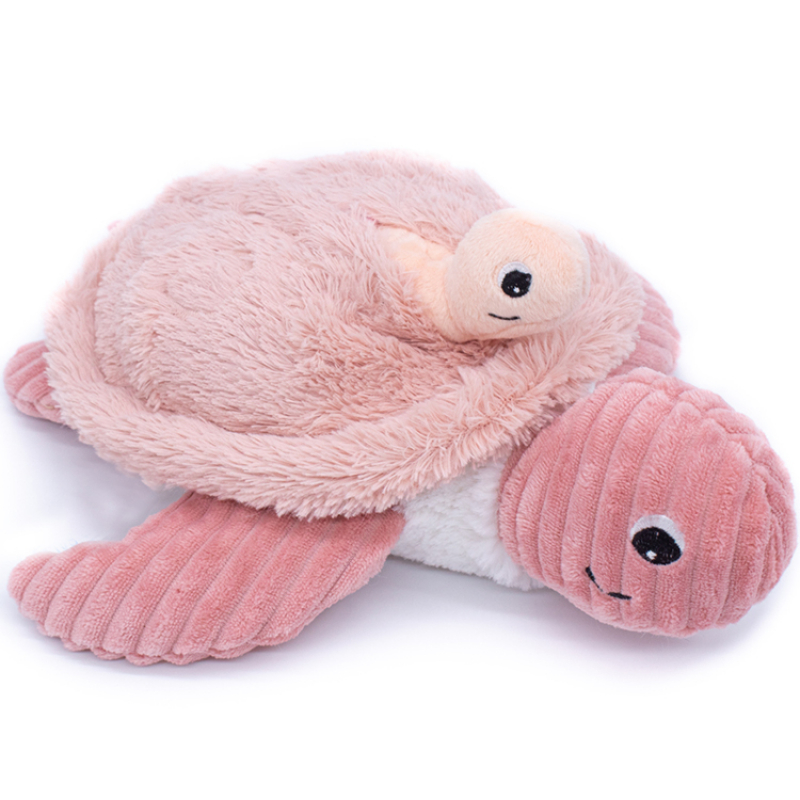Les Déglingos - Peluche Les Ptipotos Sauvenou maman et bébé tortue rose (29 cm)