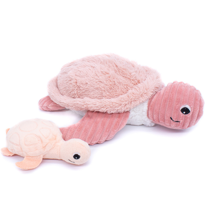 Peluche Les Ptipotos Sauvenou maman et bébé tortue rose (29 cm) (Les Déglingos) - Image 4